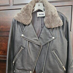 Acne Studios Leather Moto Jacket